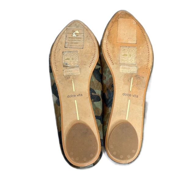 Dolce Vita Grant Slide Camo Print Calf Hair Mule Pointed Toe Chic Size 6.5 - Picture 4 of 6